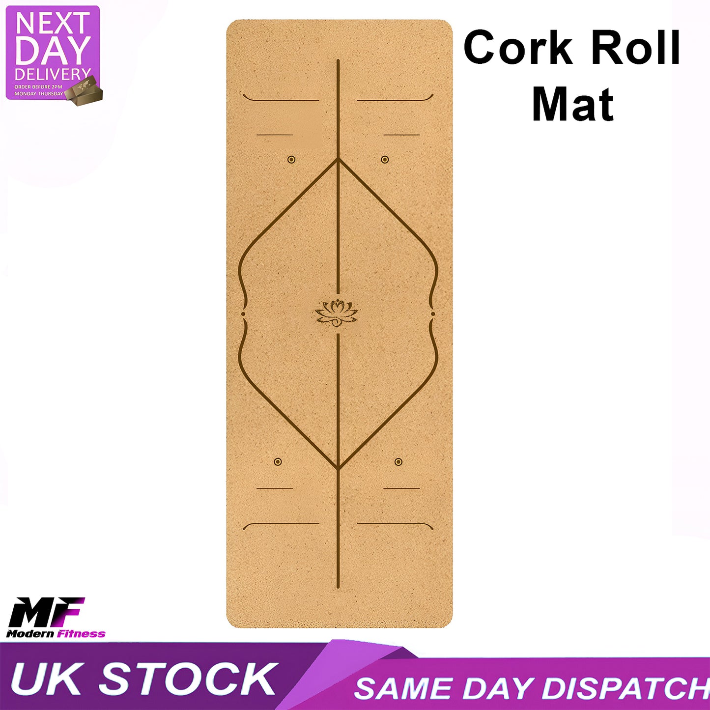 Cork Yoga Mat Non-Slip Grip