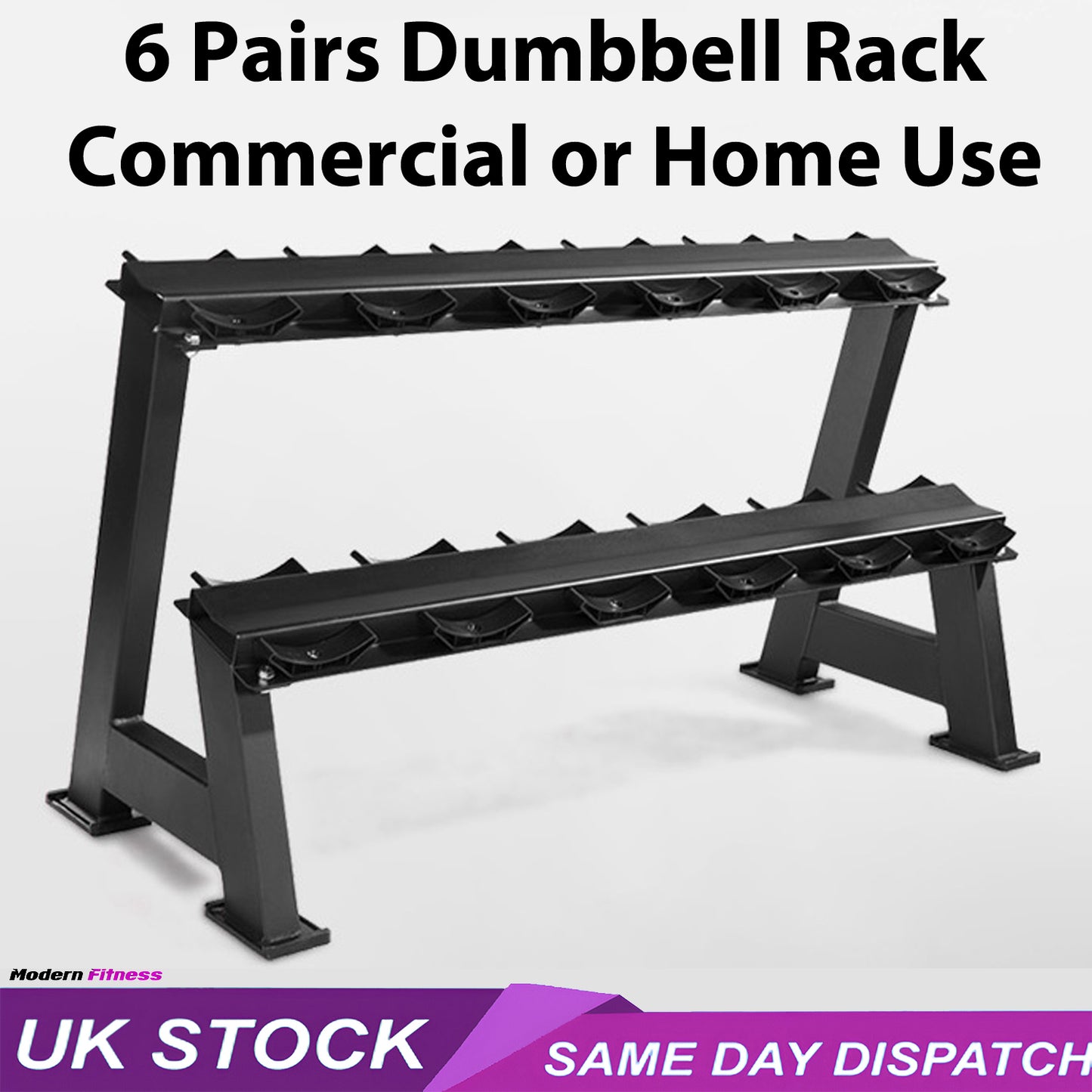 Dumbbell Rack 6 Pairs - 12 x Dumbbells