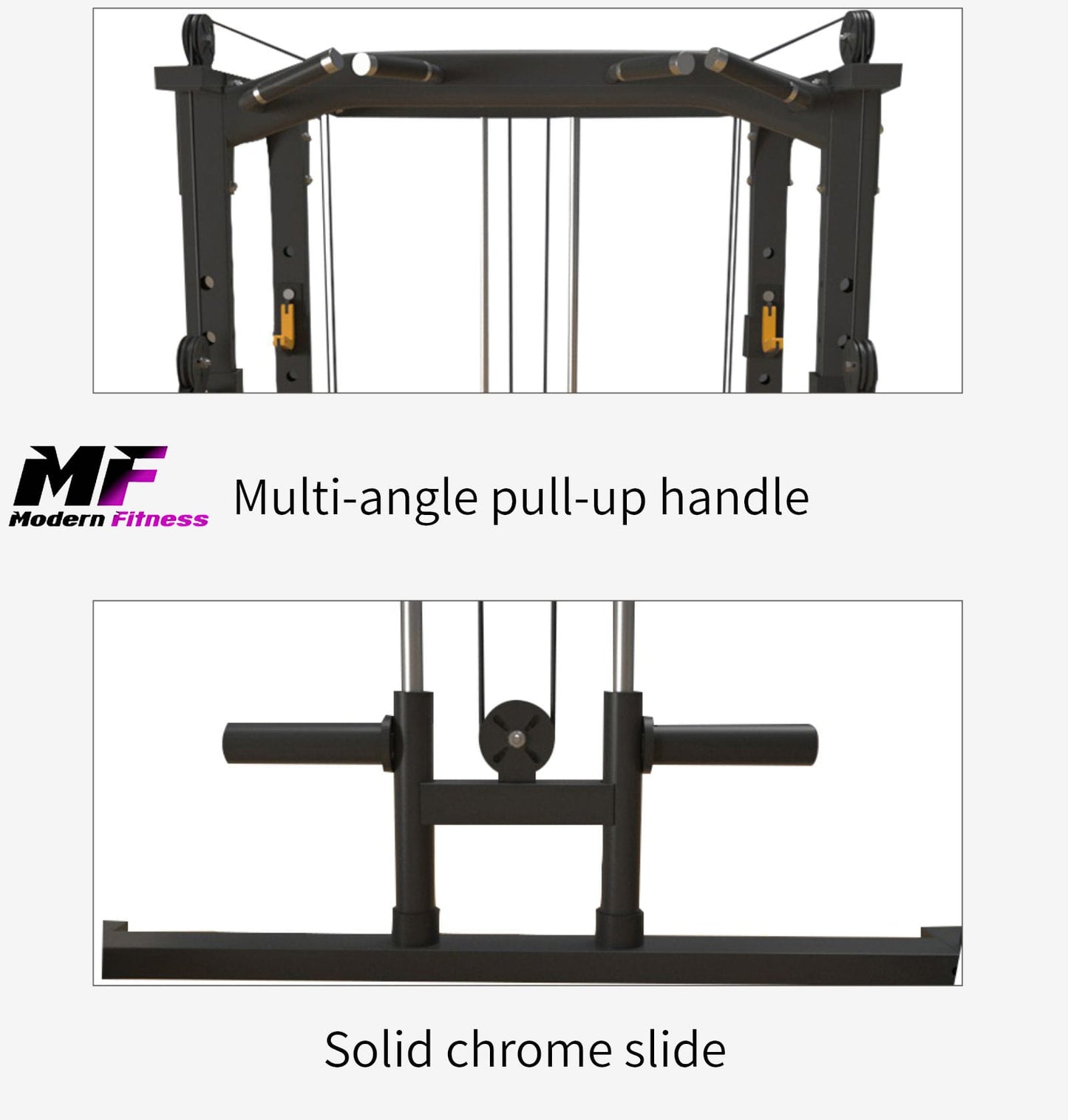 Power Rack Squat Cage with Cable Pulley System
