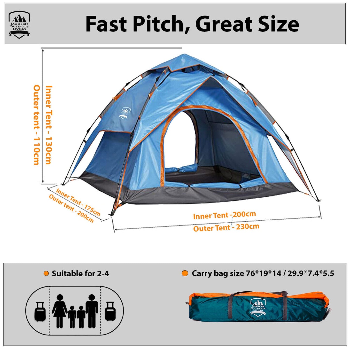4 Man Pop Up Tent