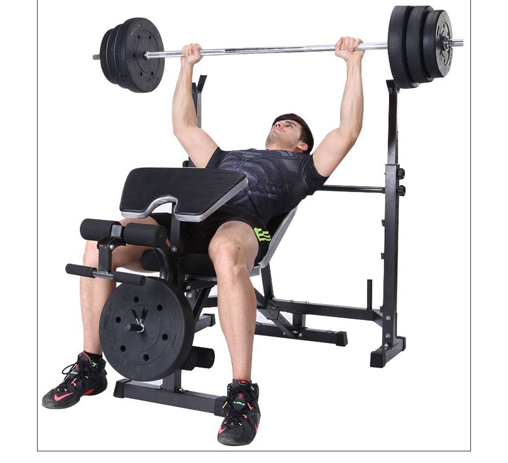 Weight Bench With Lat Pulldown and Leg Extension Bench Press