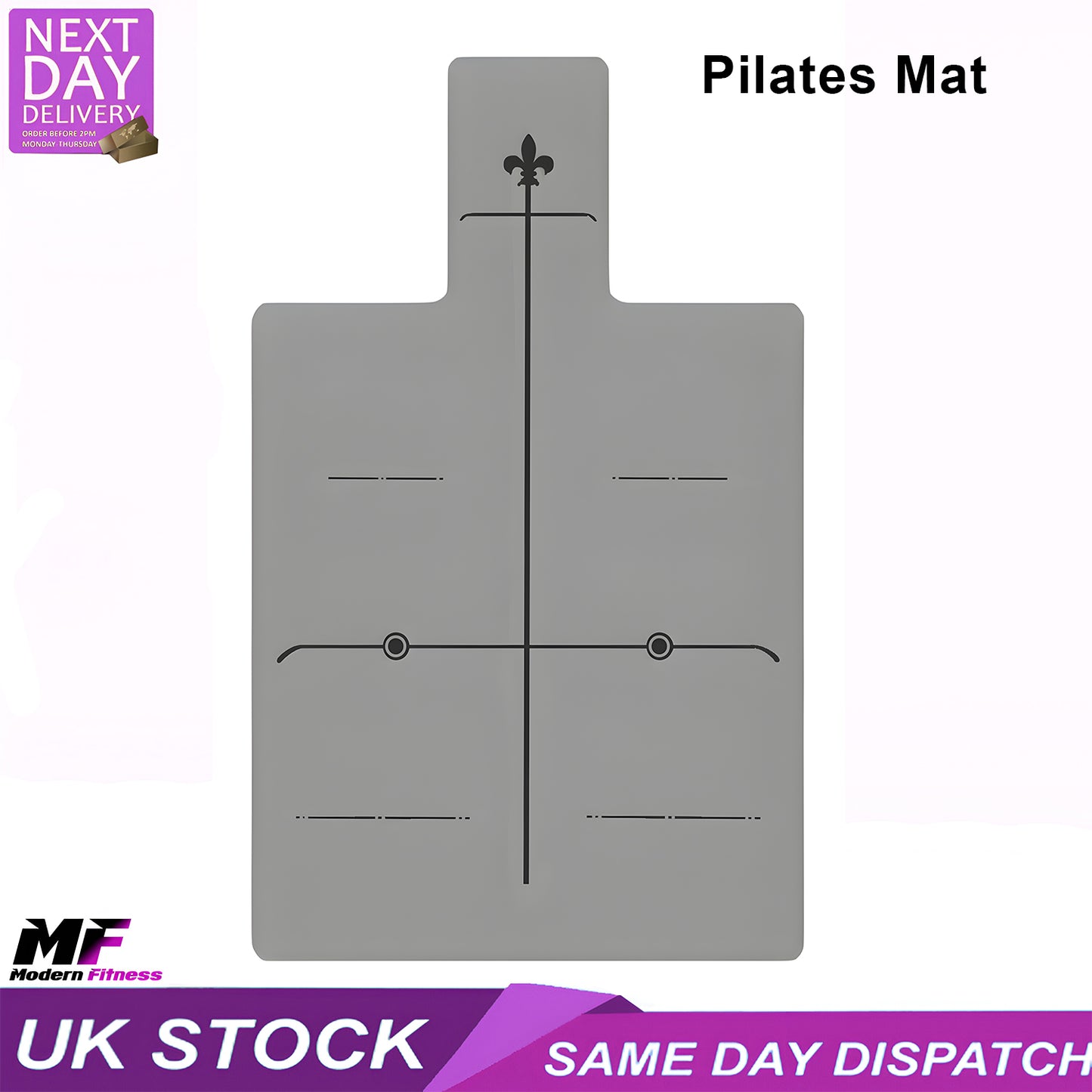 Pilates Mat Non-Slip with Alignment Guide 183x61cm 6mm