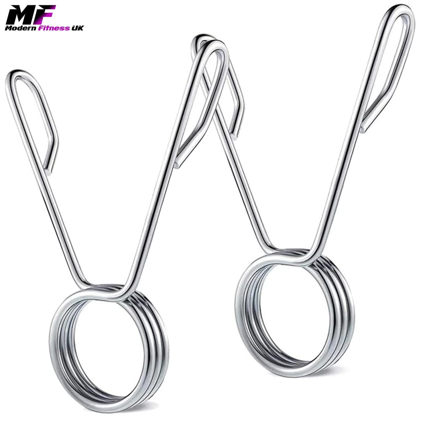 Barbell Clamps Pair Silver