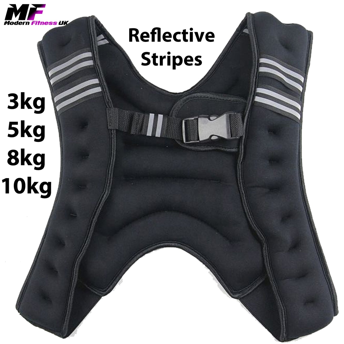Weighted Vest 10kg with Reflective Stripes