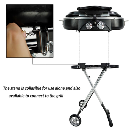 Portable Gas BBQ Folding 2 Burners High Quality Ideal for Garden Camping and Caravan