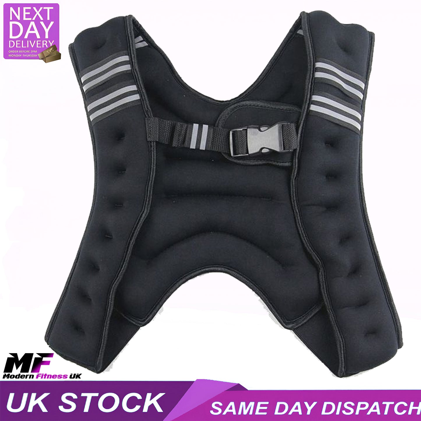 Weighted Vest 10kg with Reflective Stripes