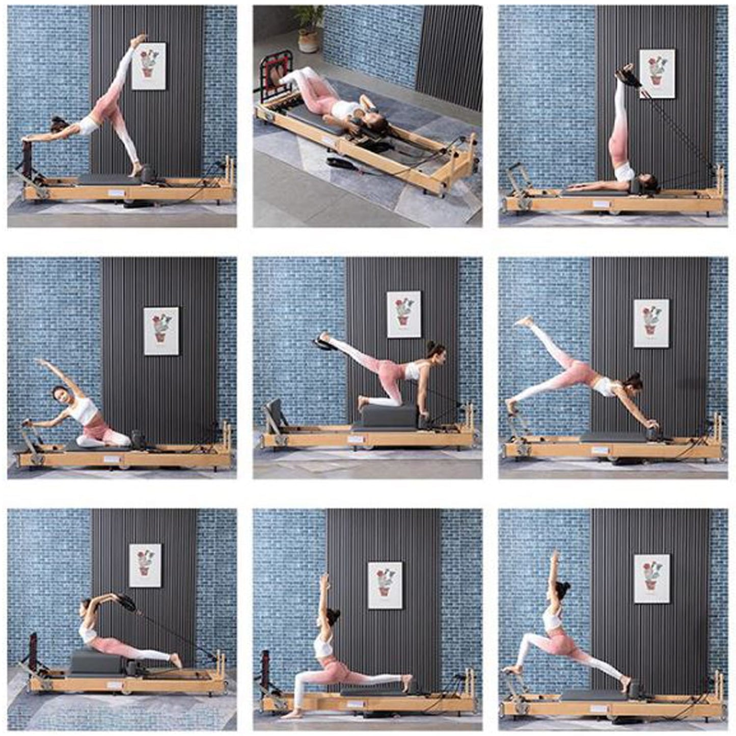 Pilates Reformer Aluminium Folding Suitable for Home Gym or Professional Studio