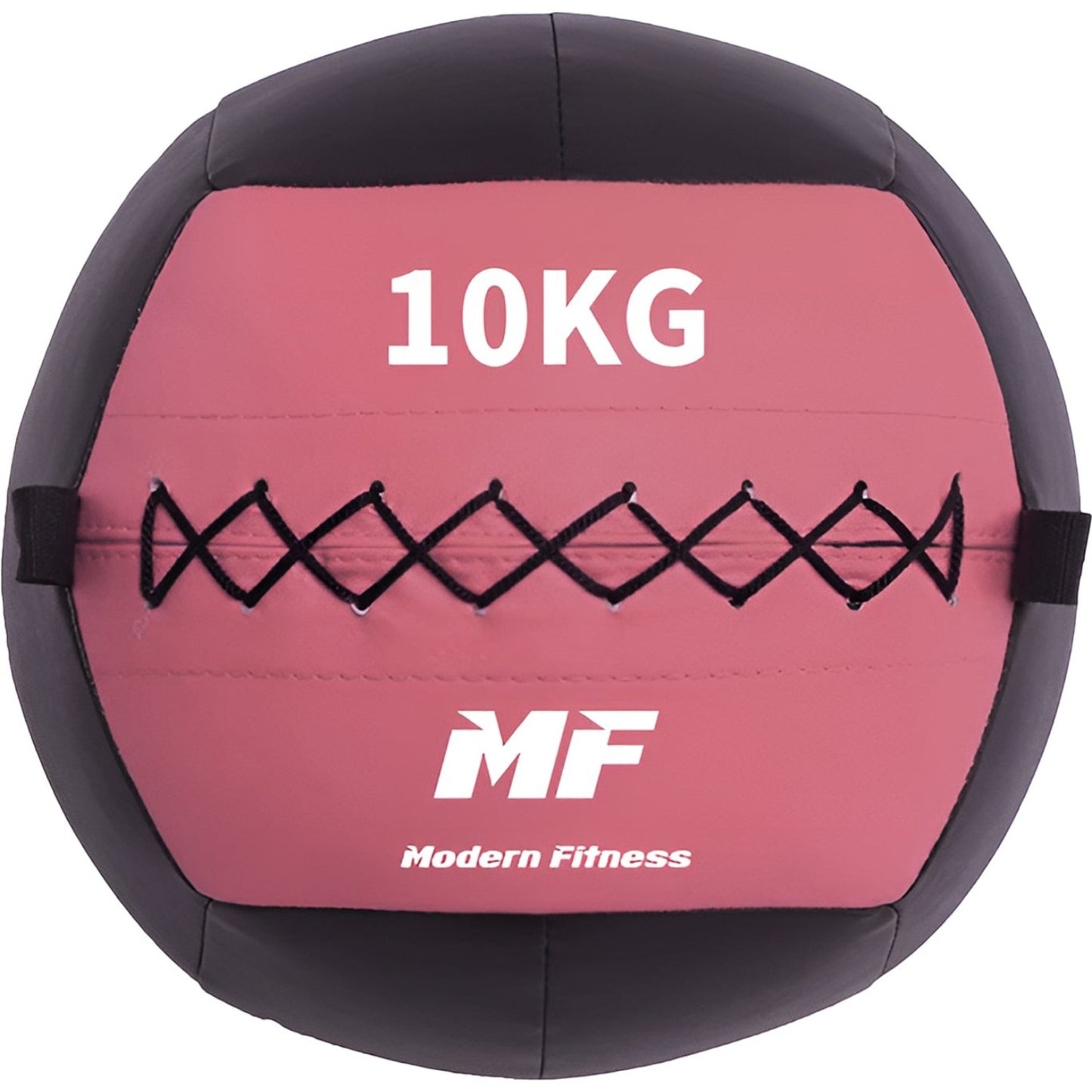 modernfitness 10kg pink and black wall ball with durable stitched construction for functional fitness training