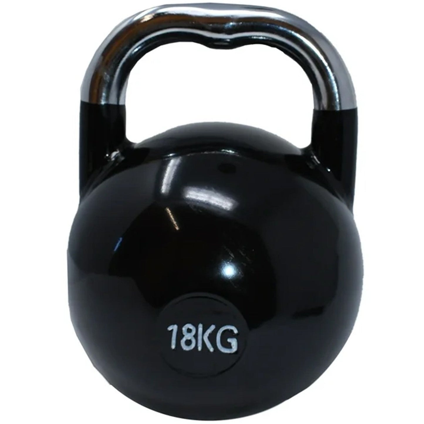 modernfitness 18kg black competition grade solid steel kettlebell with a smooth polished handle