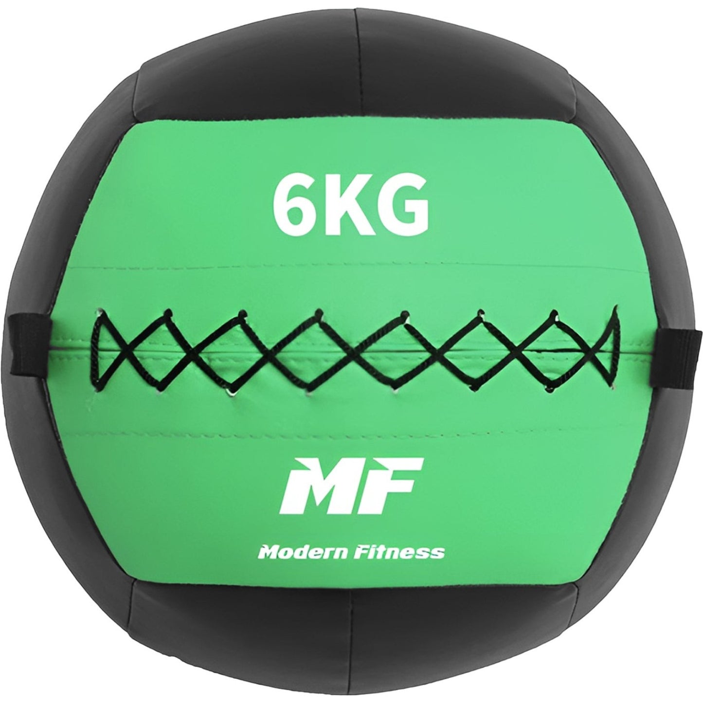 modernfitness 6kg wall ball in green and black with durable textured PU construction for functional fitness training