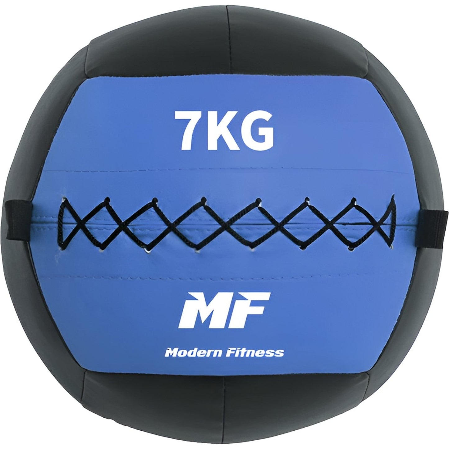 modernfitness 7kg blue and black wall ball with durable textured PU surface for functional fitness training
