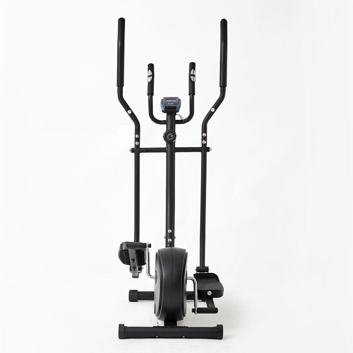 modernfitness elliptical cross trainer with a black steel frame and digital display for home gym cardio workouts
