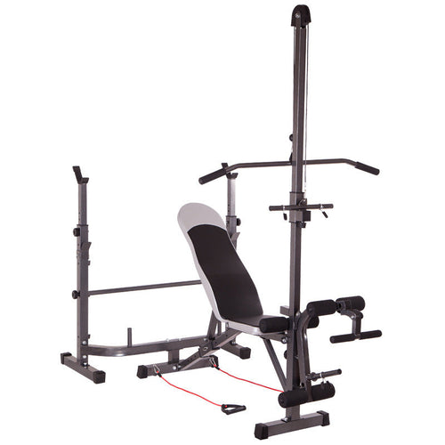 Multi-Station Weight Bench | Lat Pulldown, Leg Extension & Bench Press