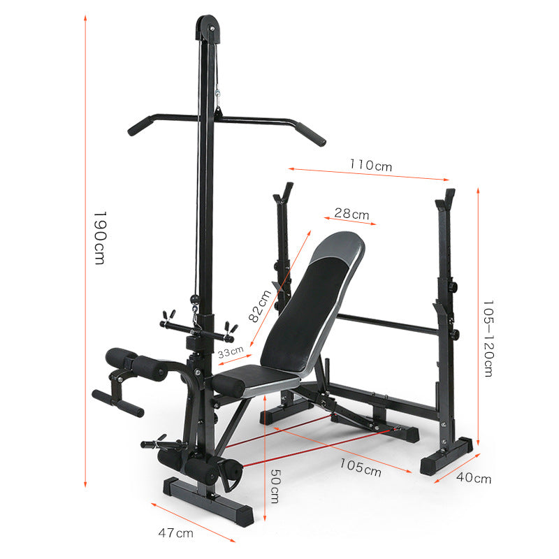 Weight Bench With Lat Pulldown and Leg Extension Bench Press