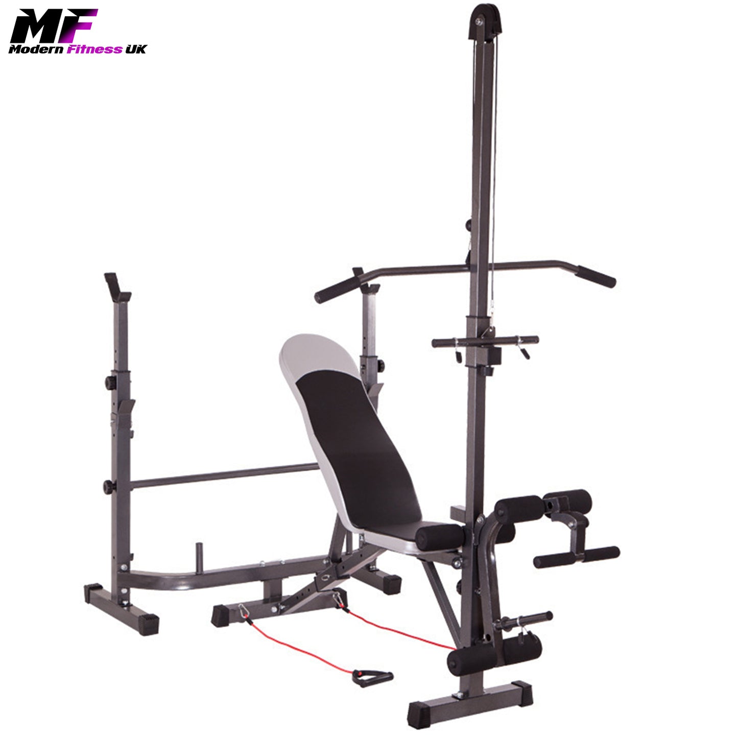 Weight Bench With Lat Pulldown and Leg Extension Bench Press
