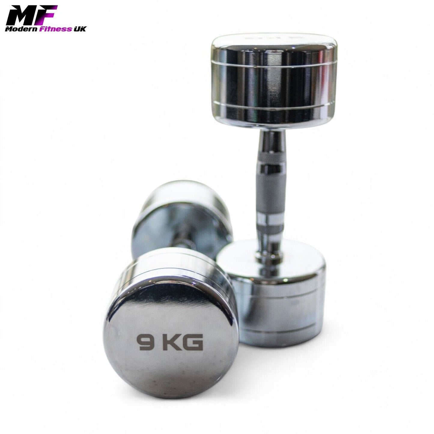Chrome Dumbbells 9kg Pair