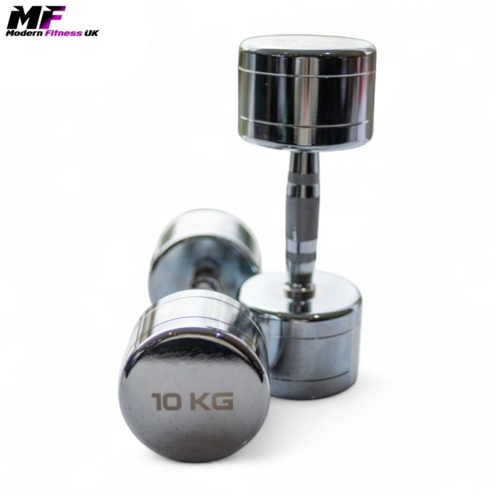 10kg Chrome Dumbbells Pair - Image 6