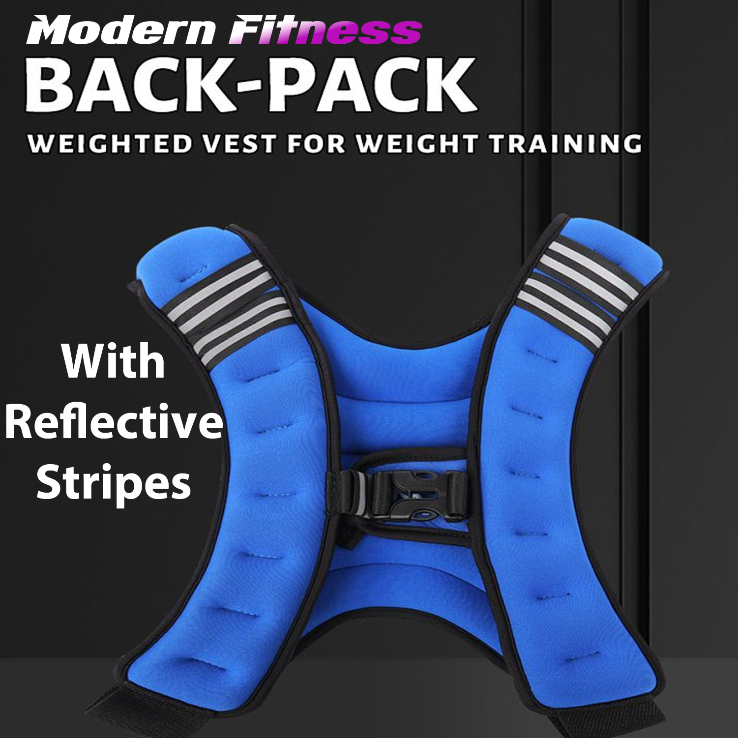 Weighted Vest 8kg Blue - Image 3
