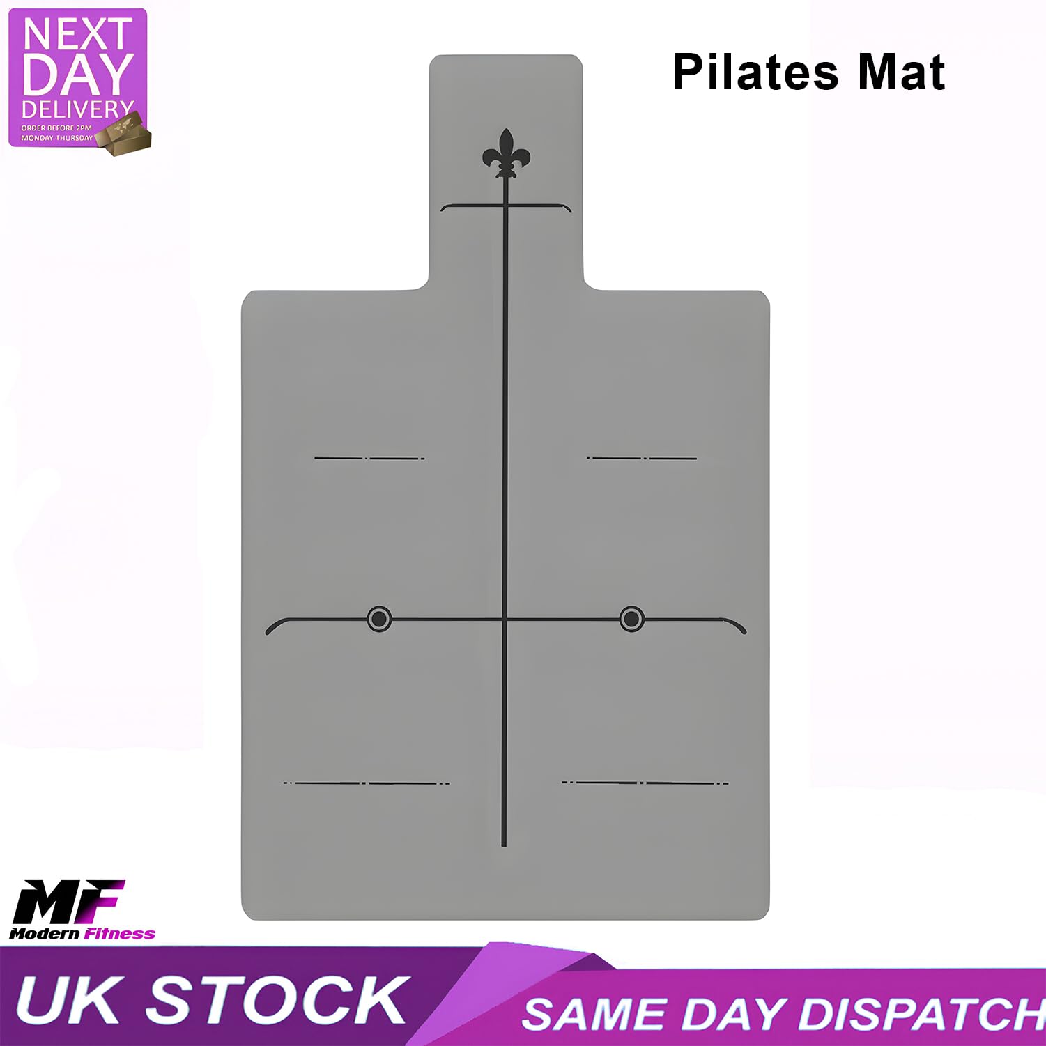 Pilates Mat Non-Slip with Alignment Guide 183x61cm 6mm - Image 5