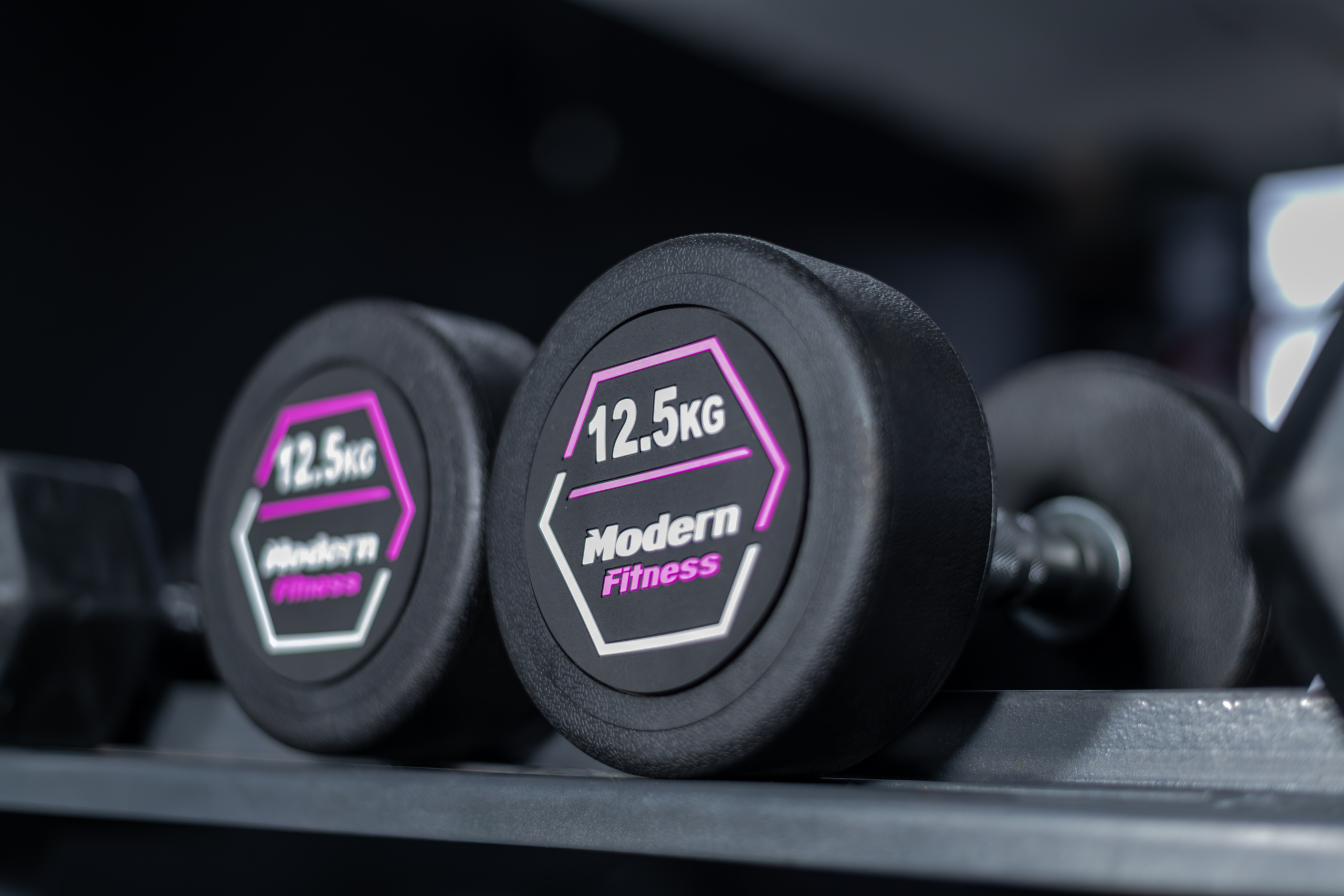 Dumbbell pairs for home use- picture of the Rubber Dumbbells from Modern Fitness