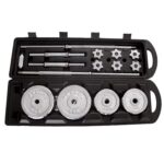 Chrome Spinlock Dumbbell Barbell Set 50kg