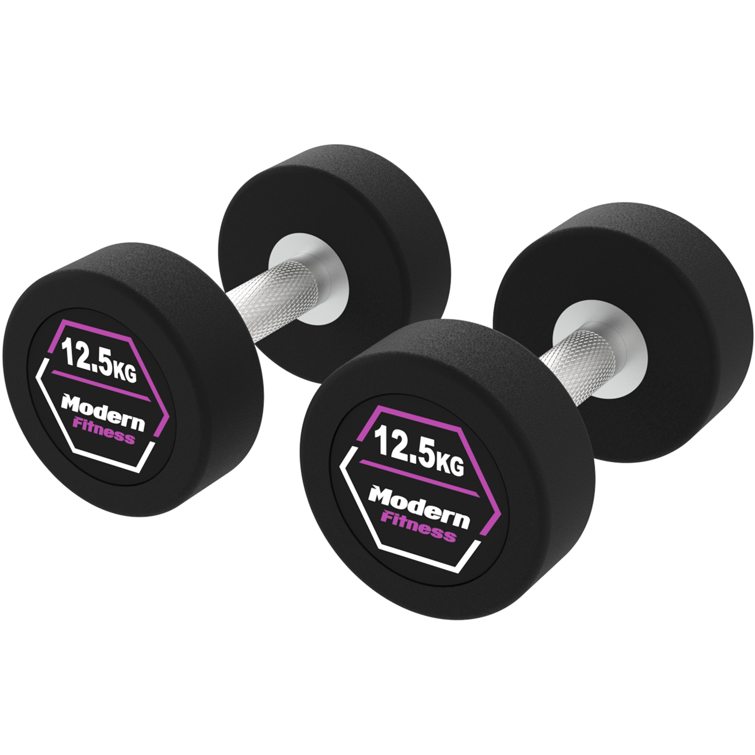 rubber dumbbells in 12.5kg from modern fitness