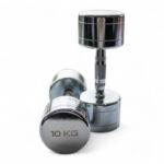 Chrome Dumbbells 10kg Pair