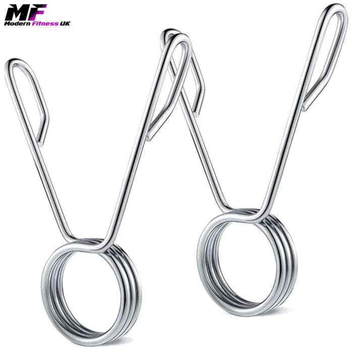 Silver Barbell Clamps (Pair) from Modern Fitness