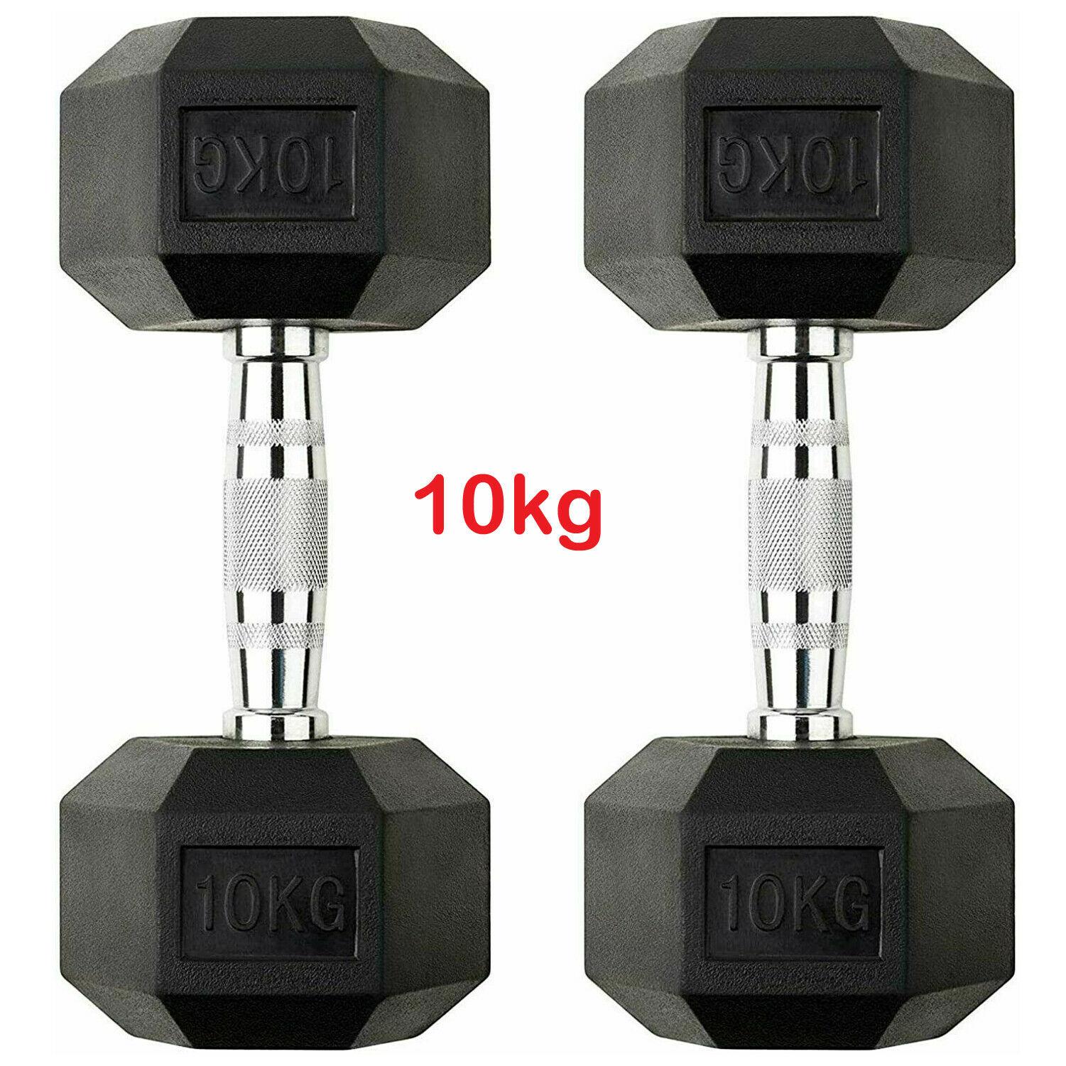 hex dumbbells pair from Modern Fitness. 10kg pair of hex weights