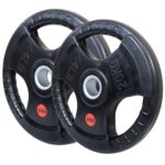 Rubber Tri-Grip Olympic Weight Plates Pair 20kg
