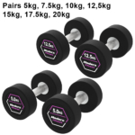 Rubber Dumbbell Pairs