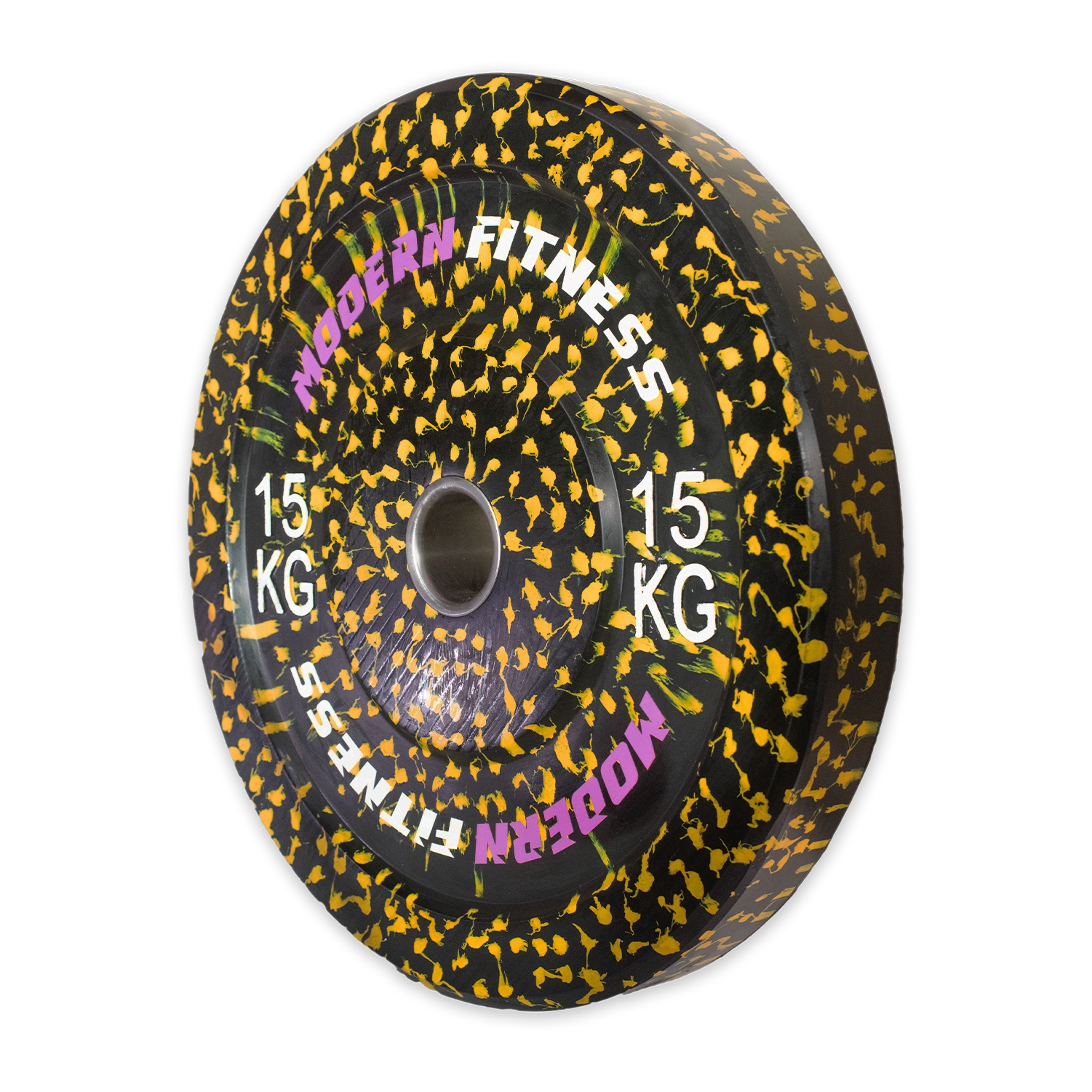 Singular Weight Plate. 15kg Olympic weight plate from Modern Fitness.