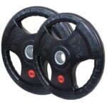 Rubber Tri-Grip Olympic Weight Plates Pair 25kg