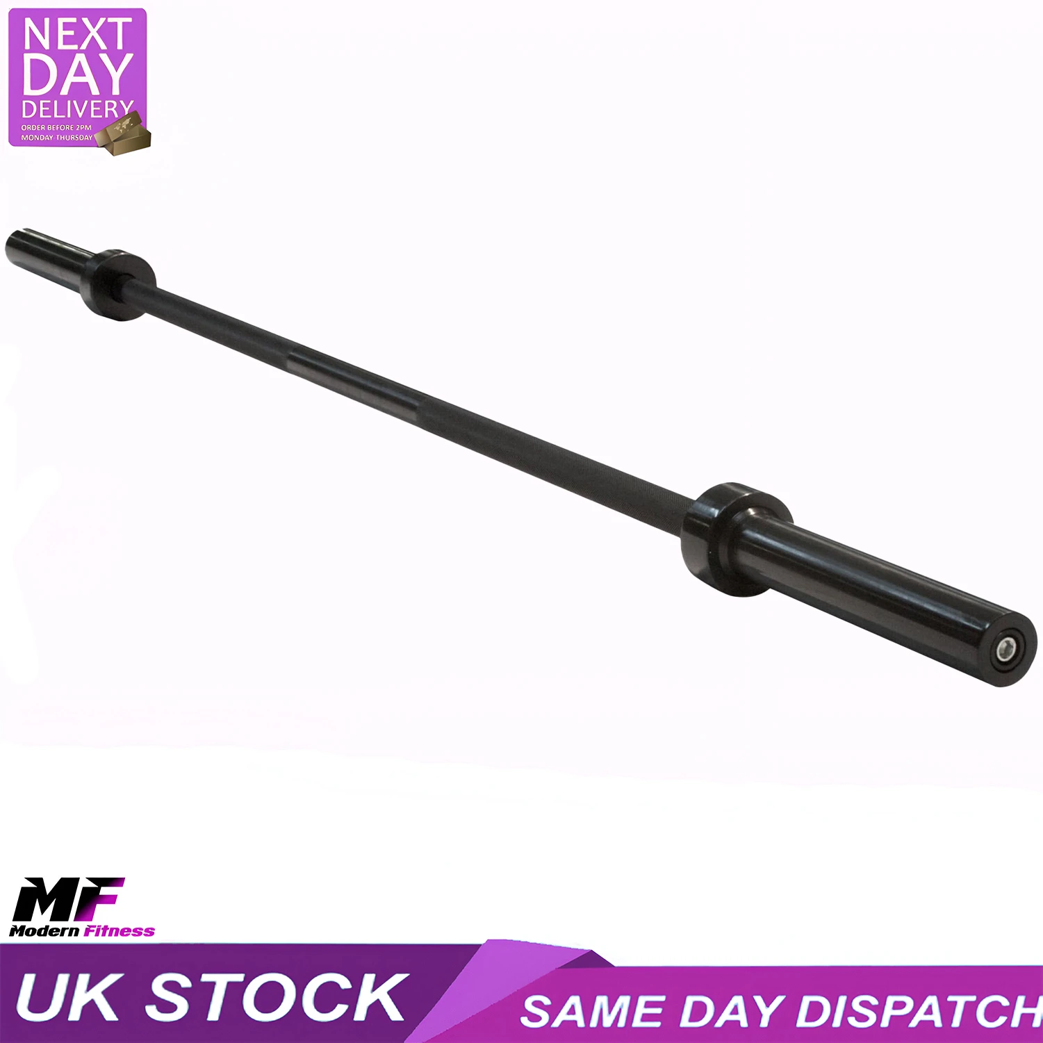 Olympic Barbell 2.2m Black - Image 3