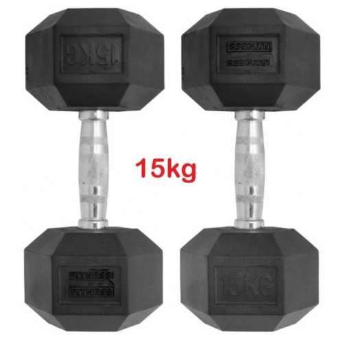 hex dumbbells in 15kg from Modern Fitness