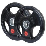 Rubber Tri-Grip Olympic Weight Plates Pair 10kg