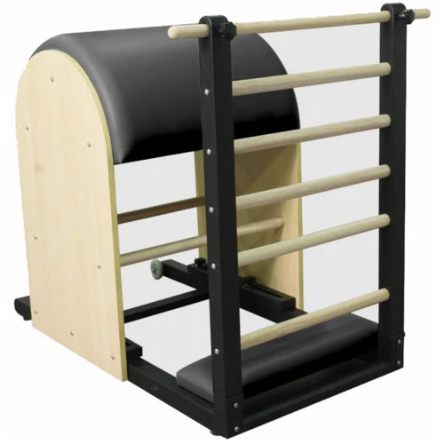 Pilates Ladder Barrel, Black, with Iron Ladder Frame