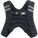 Weighted Vest 5kg Black with Reflective Stripes