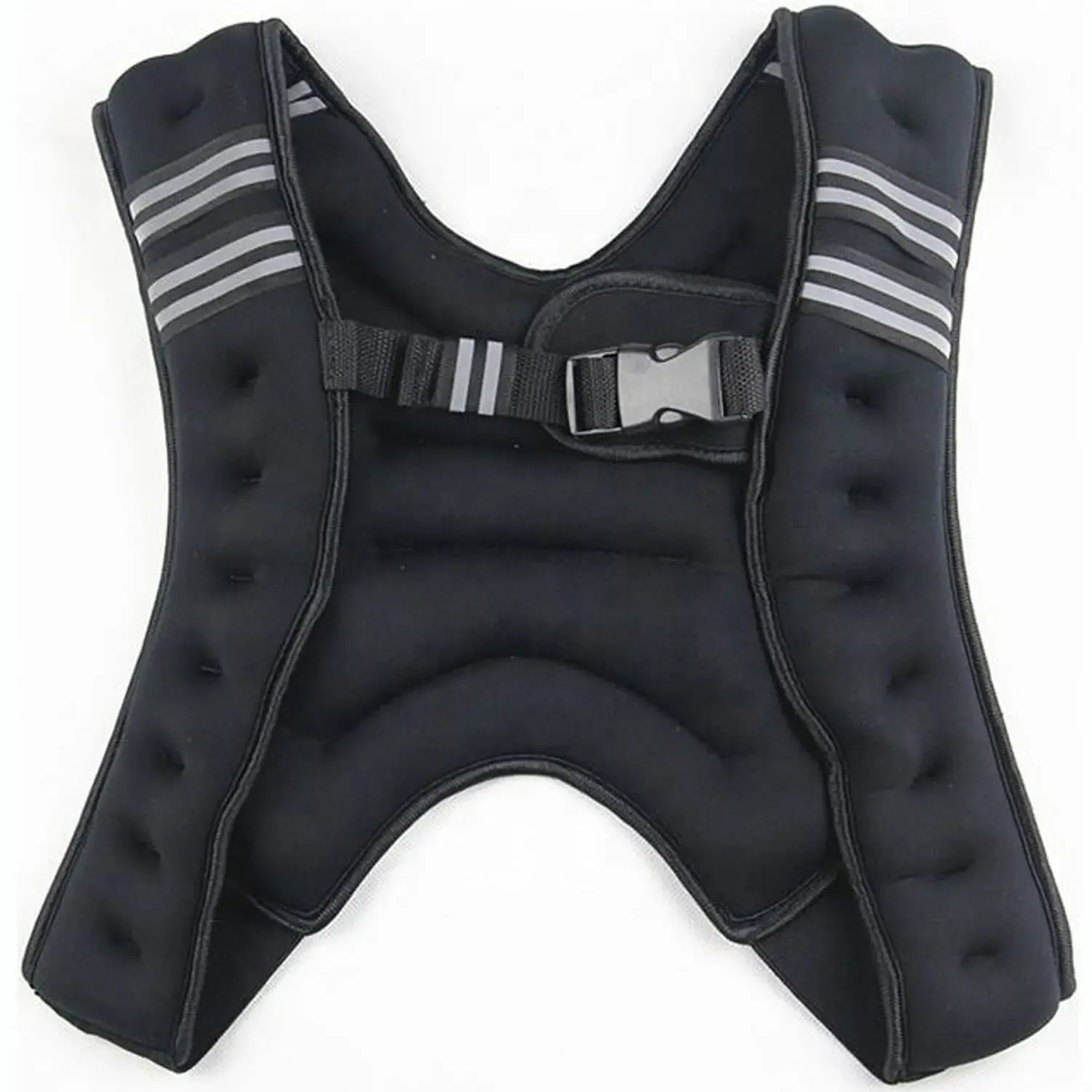 Weighted Vest 5kg Black with Reflective Stripes