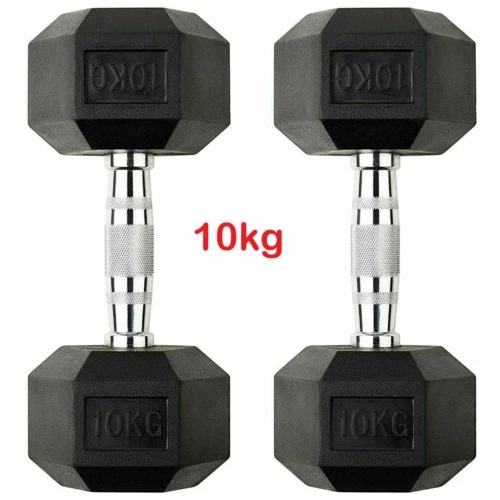 hex dumbbells pair from Modern Fitness. 10kg pair of hex weights