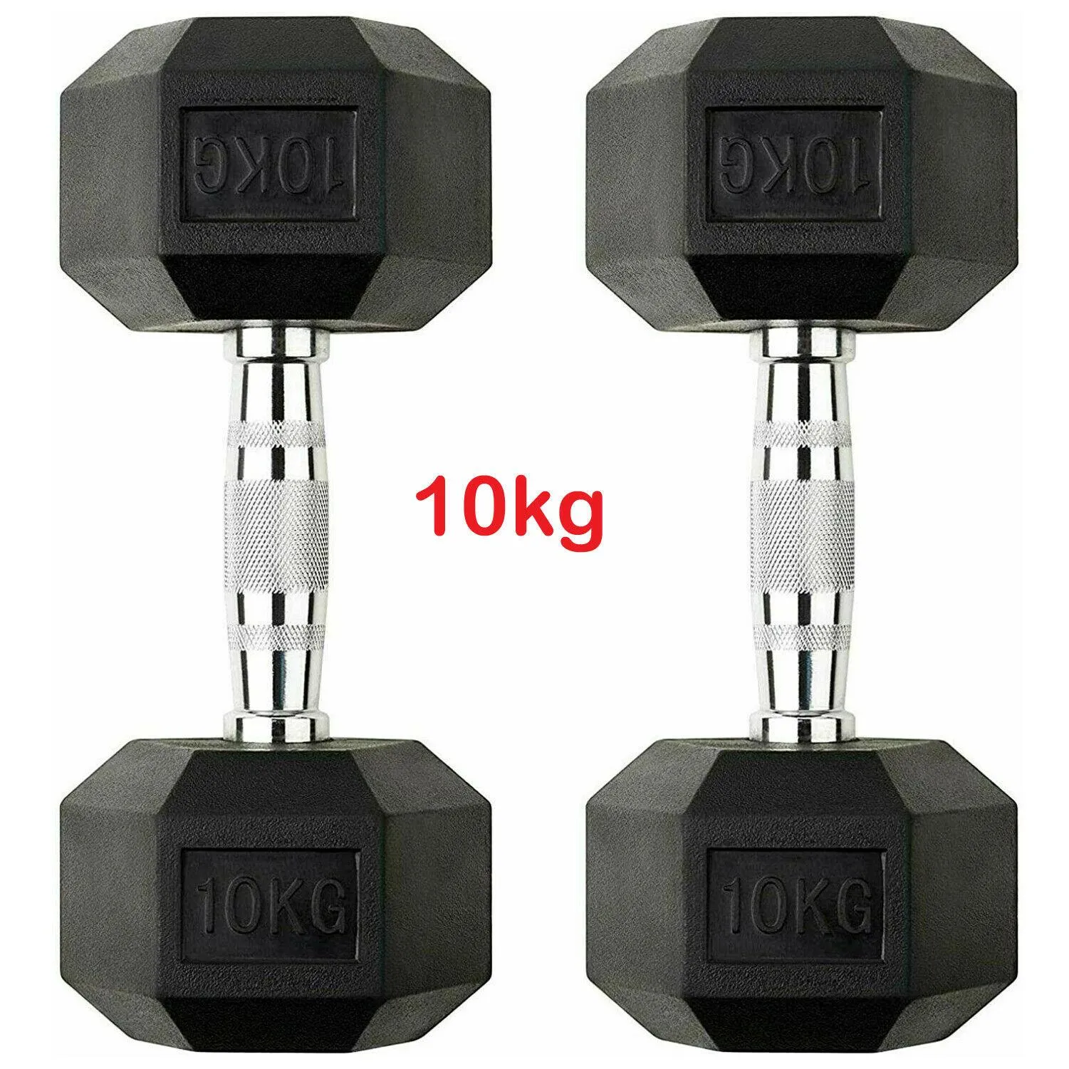 hex dumbbells pair from Modern Fitness. 10kg pair of hex weights