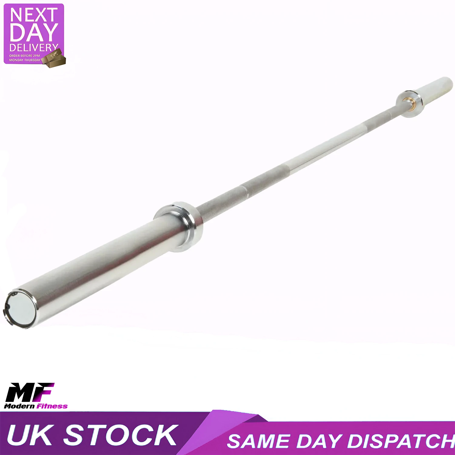 Olympic Barbell 2.2m Chrome - Image 3
