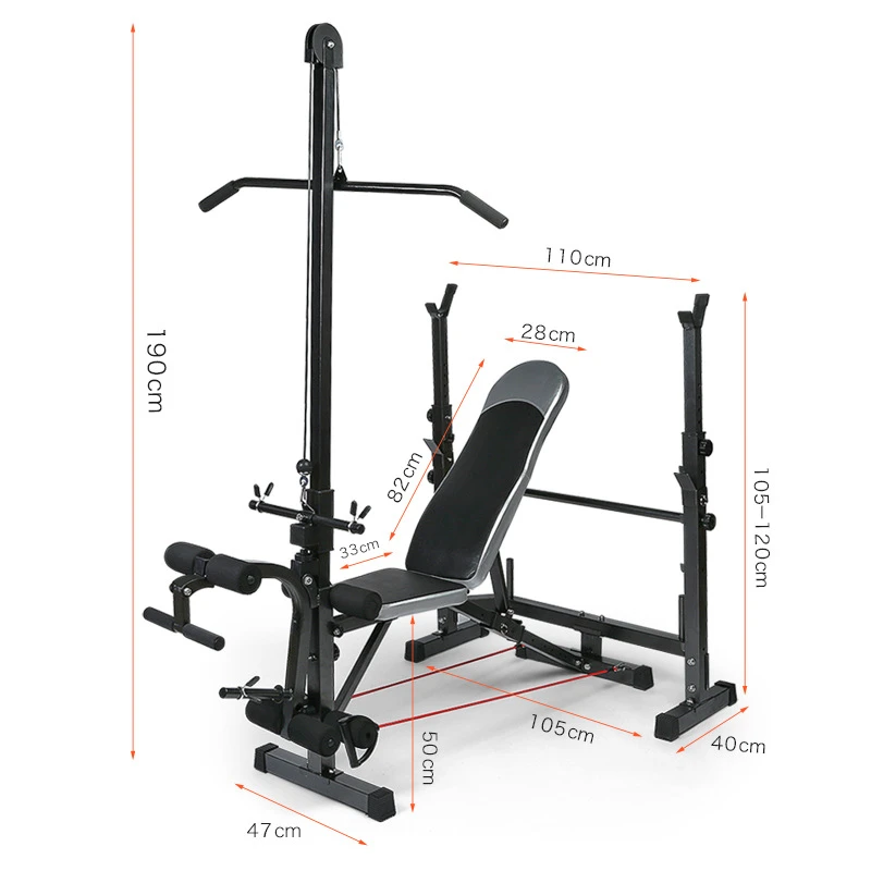 Weight Bench With Lat Pulldown and Leg Extension Bench Press - Image 5