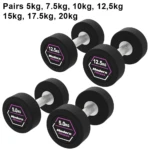 Rubber Dumbbell Pairs