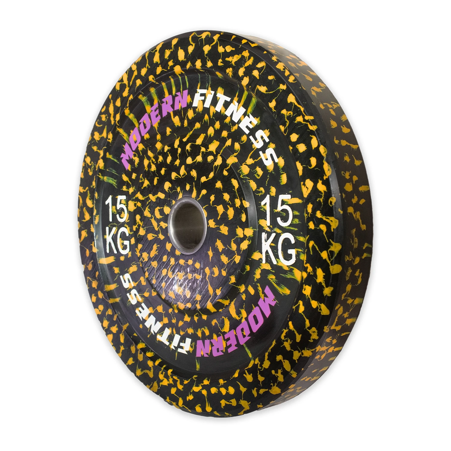 Singular Weight Plate. 15kg Olympic weight plate from Modern Fitness.