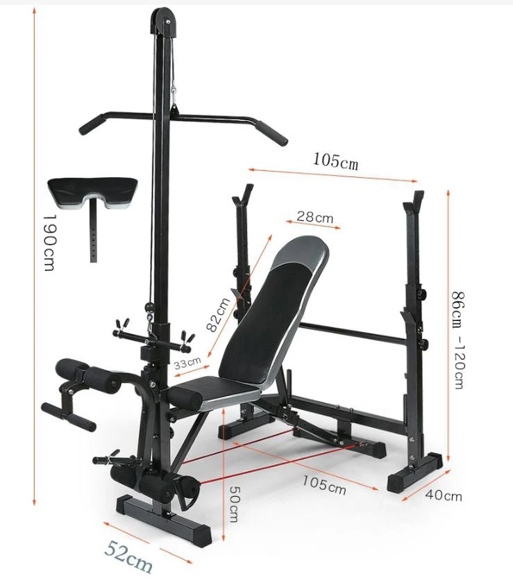 Weight Bench With Lat Pulldown and Leg Extension Bench Press - Image 4