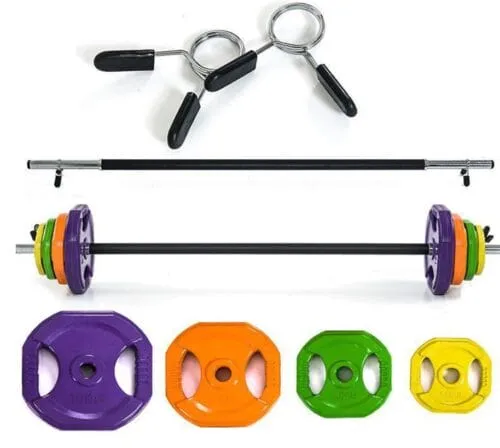40kg coloured barbell weight set from Modern Fitness