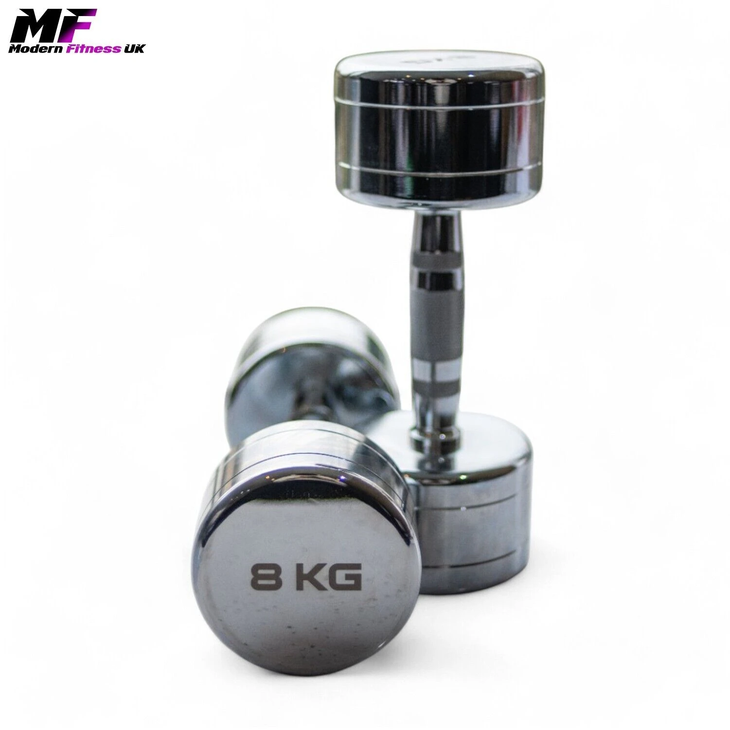 Chrome Dumbbells 8kg Pair - Image 6