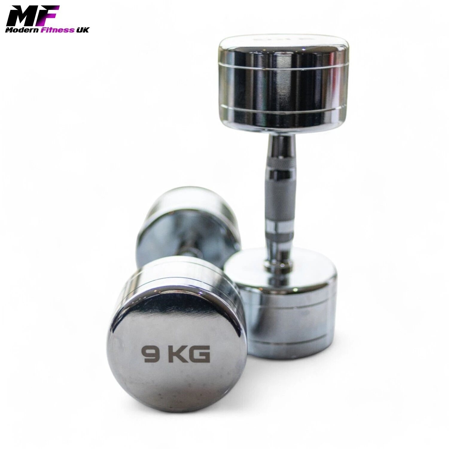Chrome Dumbbells 9kg Pair - Image 6