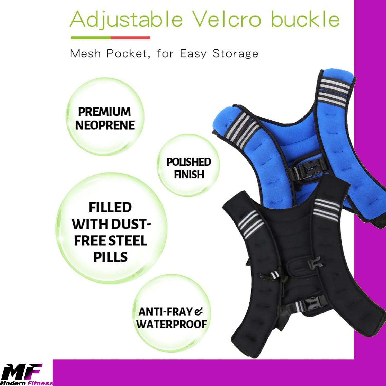 Weighted Vest 5kg with Reflective Stripes - Image 5